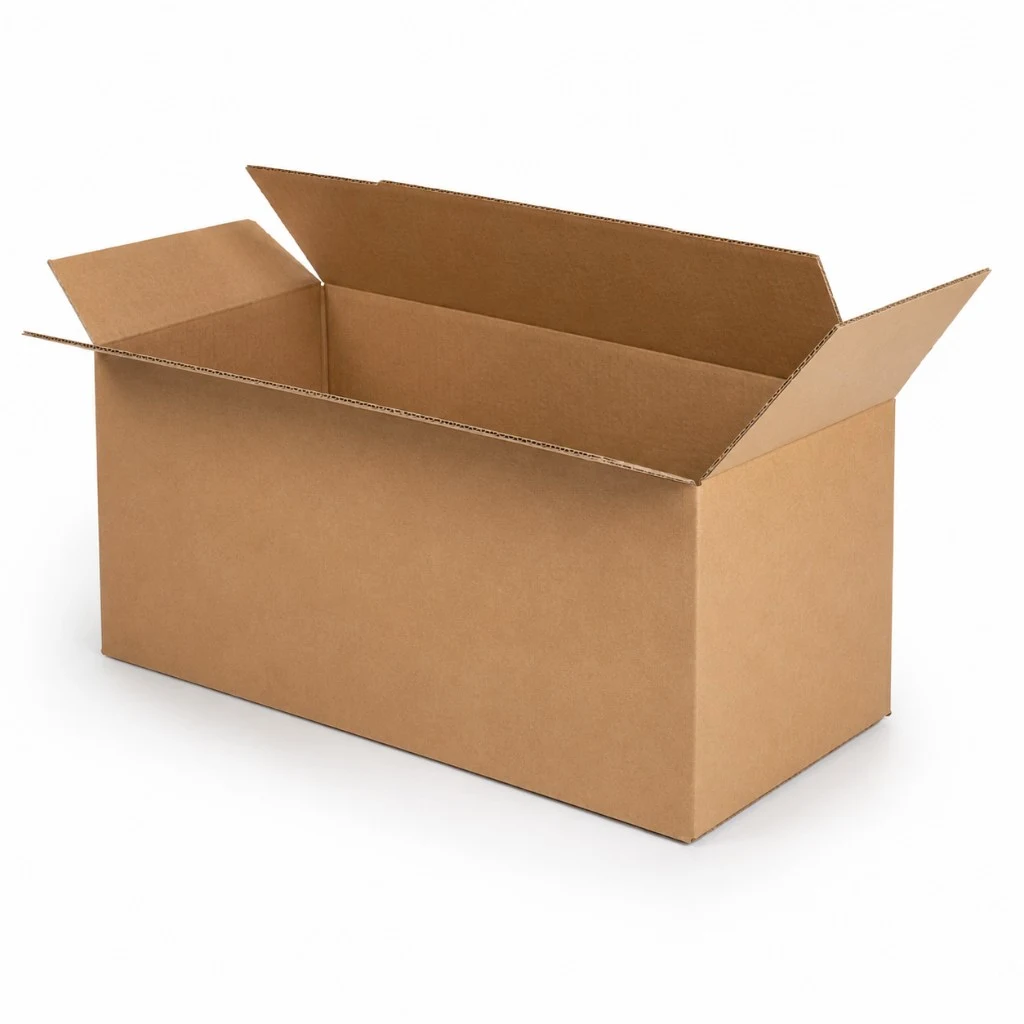 Caja de cartón tipo americana abierta